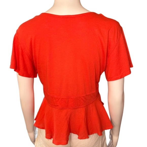 FREE PEOPLE We The Free XS CropTop Knot Me Tie Front Flutter plunge Adjustable - Picture 2 of 16